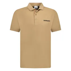 Áo Polo Nam Burberry Hartford Embroidery Logo Check 8084438 Màu Be Đậm Size S