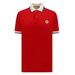Áo Polo Nam Gucci With Interlocking GG Logo Embroidered 768641XJF476429 Màu Đỏ Size M
