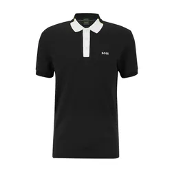 Áo Polo Nam Hugo Boss Regular-Fit Polo Shirt In Interlock  Màu Đen Size S