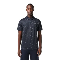 Áo Polo Nam Lacoste Golf Men's Shirt Recycled Polyester Printed DH5175-10 Màu Xanh Đậm Size 2