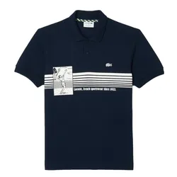 Áo Polo Nam Lacoste Men's Original L.12.12 Printed Pattern PH7430-10 166 Màu Xanh Navy Size 3