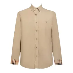 Áo Sơ Mi Nam Burberry Sherwood Soft Fawn Màu Be Size XS
