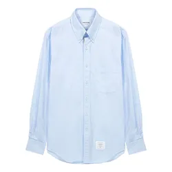 Áo Sơ Mi Nam Thom Browne Long-Sleeve Classic Shirt MWL010E Màu Xanh Nhạt Size 1