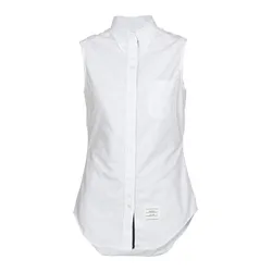 Áo Sơ Mi Nữ Thom Browne Sleeveless Buttoned Shirt FLL012E/06177100 Màu Trắng Size 36