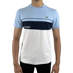 Áo Thun Nam Lacoste Herren Sport T-Shirt TH9561 00 LIV Màu Xanh Trắng Size 3