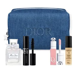 Bộ Sản Phẩm Dior Limited Edition Blooming Bouquet Denim Pouch Set 5 Món