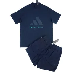 Bộ Thể Thao Adidas Basketball Màu Xanh Navy Size L (Form Á)
