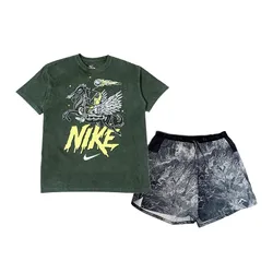Bộ Thể Thao Nam Nike Basketball HF6200 355/FN3315 060 Màu Xanh Rêu Size S (Form Á)
