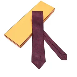 Cà Vạt Hermès Aubergine/Rouge Màu Đỏ Đô