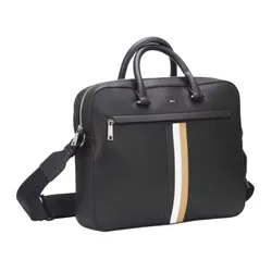 Cặp Xách Tay Nam Hugo Boss Elegancka Teczka Na Dokumenty Z Paskami Czarny Màu Đen