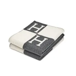 Chăn Hermès HM Avalon Throw Blanket Màu Xám Kem