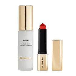 Combo Kem Lót + Phấn Má Hourglass Cosmetics Vanish Blush Stick Revel Màu Cam Đỏ