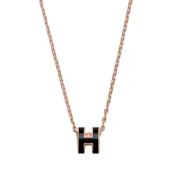 Dây Chuyền Nữ Hermès Mini Pop H Pendant Noir H147992FO03 Màu Đen