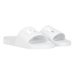 Dép Nam Dolce & Gabbana D&G White Millennials Beachwear Sliders CS1886 AO666 8B930 Màu Trắng Size 39