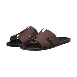 Dép Nam Hermès Sandal Brown Màu Nâu Size 40