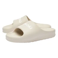 Dép Nam Lacoste Men's Branded Serve Slide 47CMA0015 18C Màu Kem Size 39.5