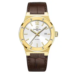 Đồng Hồ Nam Carnival 8122G-VV-DD-T Màu Vàng Nâu