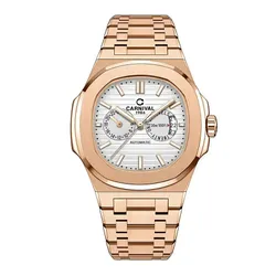 Đồng Hồ Nam Carnival 8158G-VH-T Màu Vàng Trắng