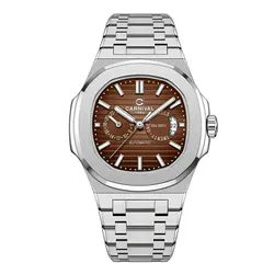 Đồng Hồ Nam Carnival 8158G-VT-N Màu Nâu Bạc
