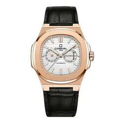 Đồng Hồ Nam Carnival  Automatic Watch 8158G-VH-DD-T Màu Đen/Trắng