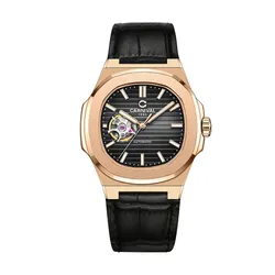 Đồng Hồ Nam Carnival Black Dial Automatic Watch 8128G1-VH-DD-D Màu Đen Vàng Hồng