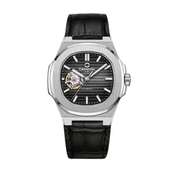 Đồng Hồ Nam Carnival Black Dial Automatic Watch 8128G1-VT-DD-D Màu Bạc Đen