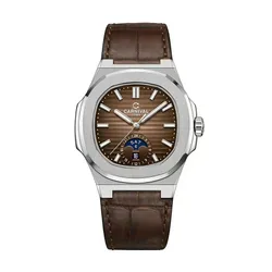 Đồng Hồ Nam Carnival Brown Dial Watch 8110G1-VT-DD-N Màu Nâu Bạc