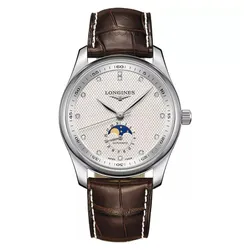 Đồng Hồ Nam Longines Master L2.909.4.77.3 Moonphase 40mm Màu Nâu Bạc