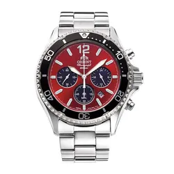 Đồng Hồ Nam Orient Sport Solar Chronograph RA-TX0207R10B Màu Bạc/Đỏ