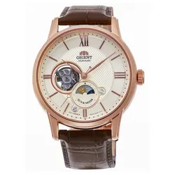 Đồng Hồ Nam Orient Sun And Moon Gen 4 RN-AS0002S (RA-AS0003S10B) Màu Nâu Trắng