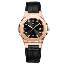 Đồng Hồ Nữ Carnival 8160L-VH-DD-D Màu Đen/ Vàng Hồng