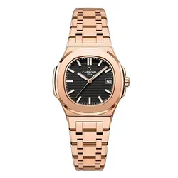 Đồng Hồ Nữ Carnival Quartz Watch 8161L-VH-D Màu Vàng Hồng/Đen