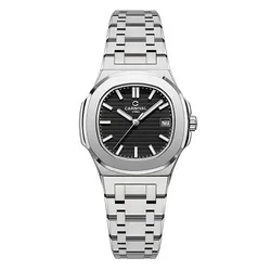 Đồng Hồ Nữ Carnival Quartz Watch 8161L-VT-D Màu Bạc/Đen