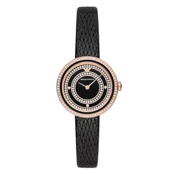 Đồng Hồ Nữ Emporio Armani Rosa Quartz Crystal Ladies Watch AR11493 Màu Vàng Đen