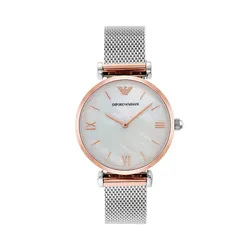 Đồng Hồ Nữ Emporio Armani Watch For Women AR2067 Màu Vàng Hồng - Bạc