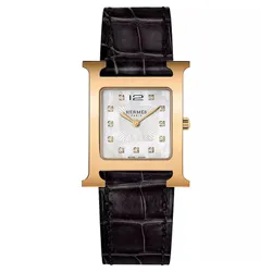 Đồng Hồ Nữ Hermès Herm Heure H W053365WW00 Watch Màu Đen - Vàng