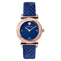 Đồng Hồ Nữ Versace Motif Vintage Logo VERE01720 Màu Xanh - Vàng