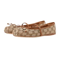 Giày Bệt Nữ Gucci Horsebit Ballet Flat ‎814321 FAD6C 9745 Màu Be Size 37