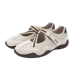 Giày Bệt Nữ Jeep Dây Chéo P651W13085 Màu Trắng/Nâu Size 36