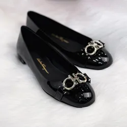 Giày Bệt Nữ Salvatore Ferragamo GARDA 10 - 0783381 Màu Đen Size 5