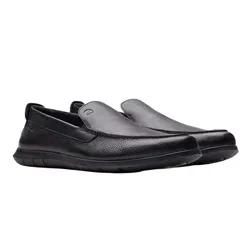 Giày Lười Da Nam Clarks FLX STP Màu Đen Size 40