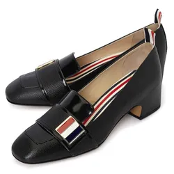 Giày Lười Nữ Thom Browne Three Wire Strap Black FFH207A 06257 001 Màu Đen Size 35