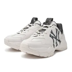Giày Thể Thao MLB Big Ball Chunky Denim Monogram New York Yankees 3ASHBDM4N-50BKS Màu Trắng Đen Size 255