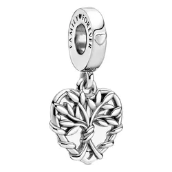 Hạt Vòng Charm Pandora Heart Family Tree Dangle Charm 799149C00 Màu Bạc