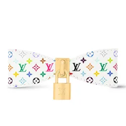 Kẹp Tóc Louis Vuitton LV X TM Monogram Multicolor Bow Barrette M02482 Màu Trắng Họa Tiết