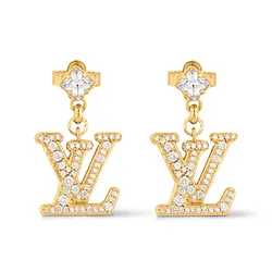 Khuyên Tai Nữ Louis Vuitton Lady LV Earrings M01844 Màu Vàng Gold