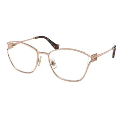 Kính Mắt Cận Nữ Miu Miu 0MU 53UV ZVF1O1 Pink Gold Eyeglasses Màu Vàng Hồng