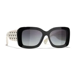 Kính Mát Nữ Chanel CH 5483 1656S6 54/17 Màu Đen Trắng