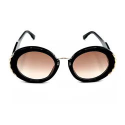 Kính Mát Nữ Elie Saab Black Round Sunglasses ES013S 807 51mm Màu Đen