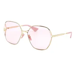 Kính Mát Nữ Gucci Pink Sunglasses Logo GG0818SA 003 Màu Hồng
